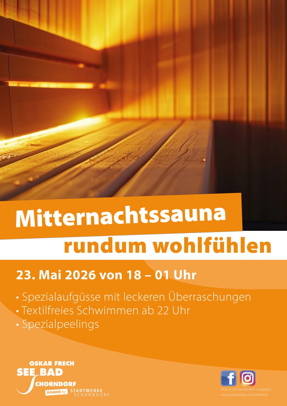Event: Mitternachtssauna  - Bäderbetriebe Schorndorf