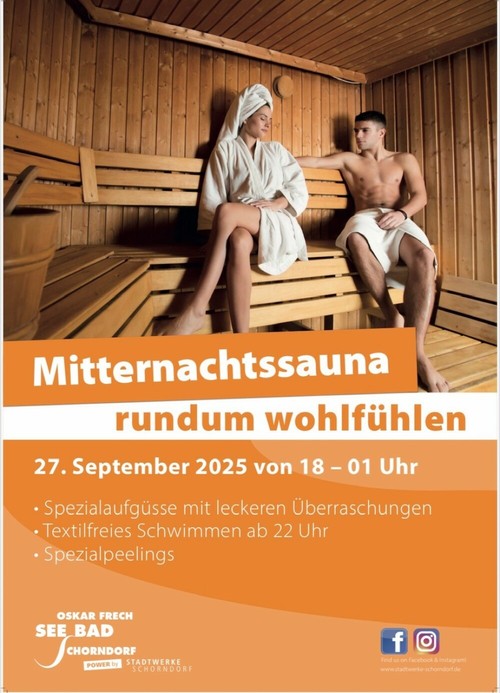 Event: Mitternachtssauna - Bäderbetriebe Schorndorf