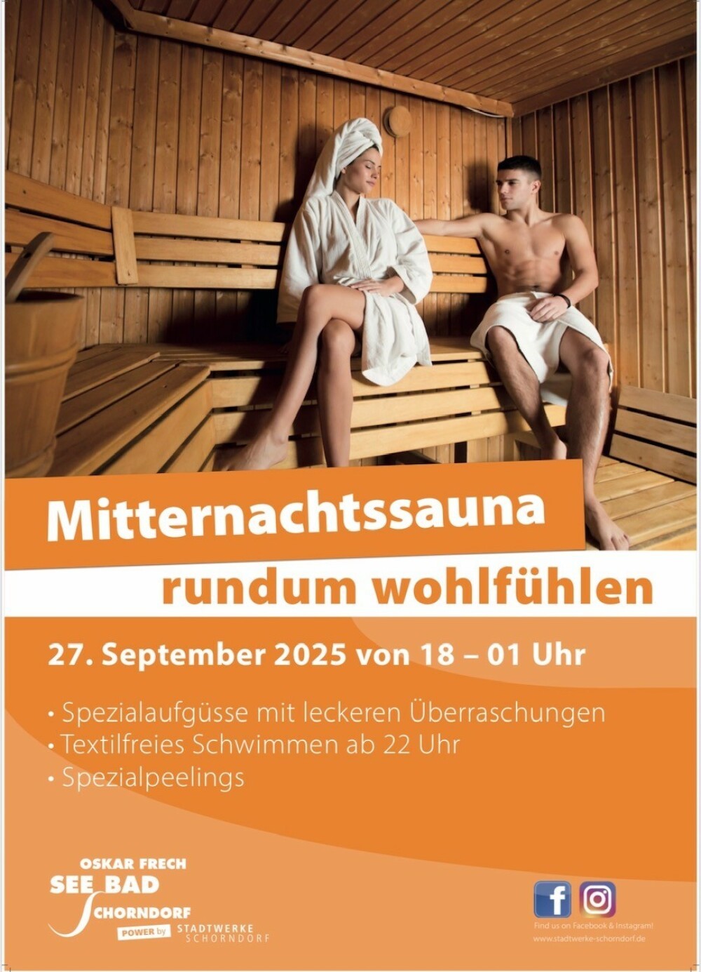 Event: Mitternachtssauna  - Bäderbetriebe Schorndorf