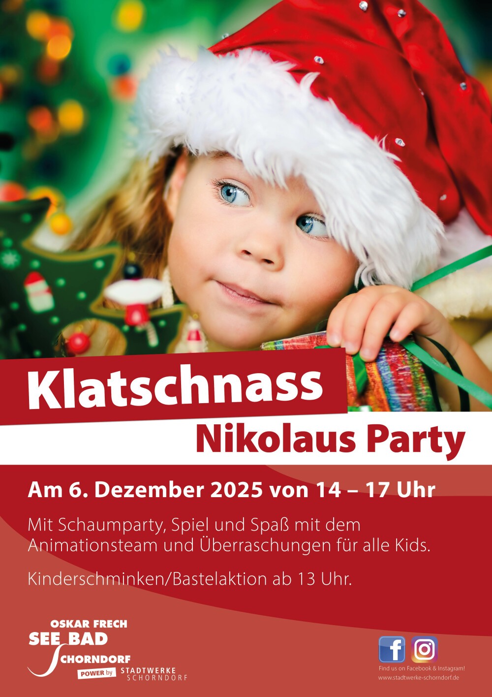 Event: Klatschnassparty Nikolaus  - Bäderbetriebe Schorndorf