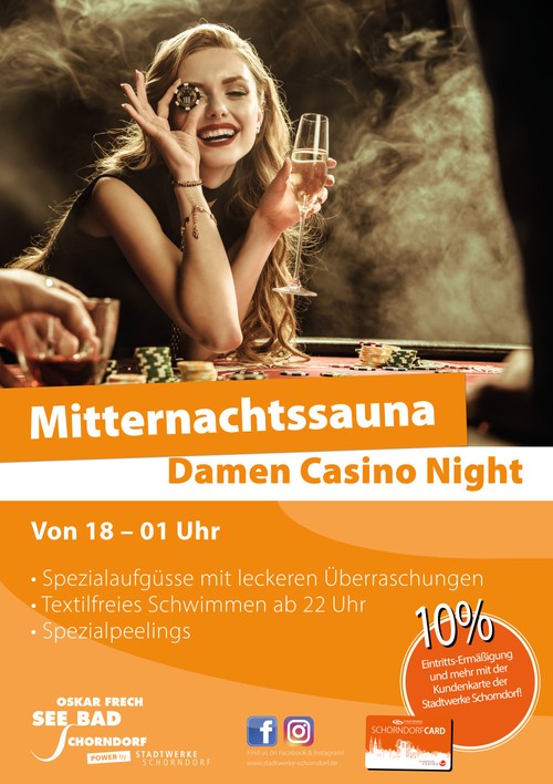 Damen Mitternachtssauna Casino Night