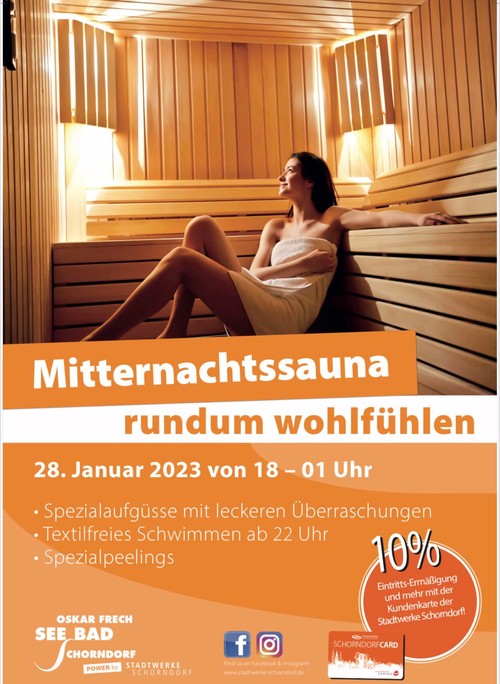 Mitternachtssauna Plakat