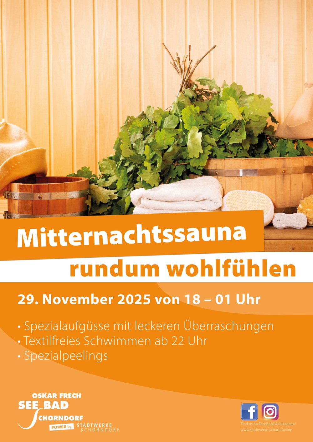 Event: Mitternachtssauna - Bäderbetriebe Schorndorf